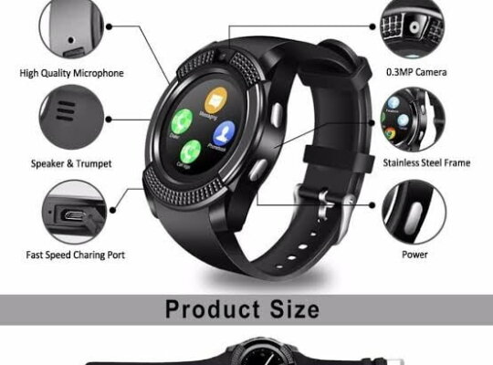 Smart Watch V8 أسود